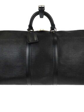 Louis Vuitton Black Epi Keepall 50 Travel Handbag M42962 VI0922 196953
